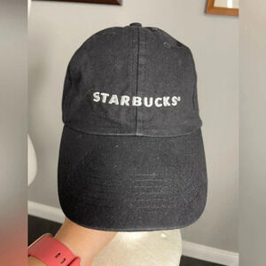 Starbucks Adult One Size Black Logo Adjustable Hat Baseball Cap